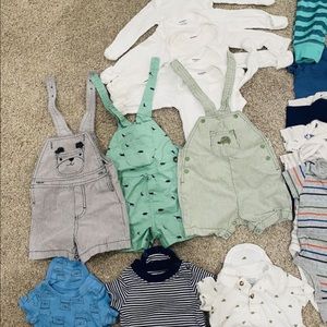 Bundle of newborn- 6 month clothing.
